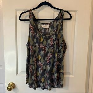 Anthropologie Lilka batik-print tank top, women’s size large